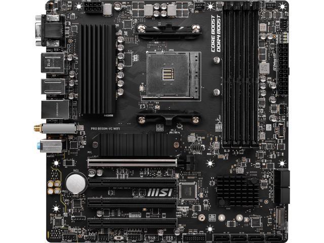 MSI - PRO B550M-VC WIFI (Socket AM4) AMD B550 MATX DDR4 Wi-Fi 6E Motherboard - Black - image 4