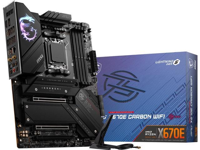 MSI - MPG X670E CARBON WIFI (Socket AM5) AMD X670 ATX DDR5 Wi-Fi 6E Motherboard - Black - image 3