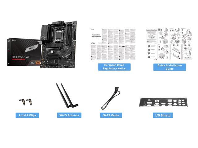 MSI - PRO B650-P WIFI (Socket AM5) AMD B650 ATX DDR5 Wi-Fi 6E Motherboard - Black - image 9