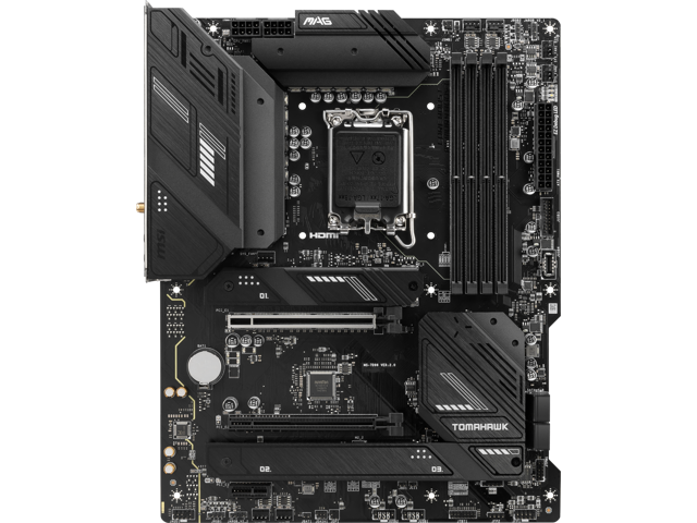 MSI MAG B760 TOMAHAWK WIFI LGA 1700 (Intel12th & 13th Gen) SATA 6Gb/s ATX Motherboard (PCIe 5.0, DDR5,3xM.2 Slots,,WiFi 6,Intel 2.5Gb LAN)