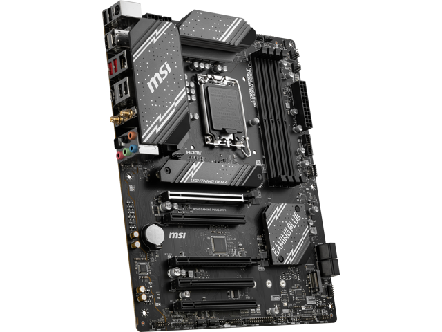 MSI B760 GAMING PLUS WIFI LGA 1700 (280) DDR5 ATX Motherboards - Intel, SATA 6Gbps, Wi-Fi 6E, Bluetooth 5.3, 7.1 HD Audio, PCIe 4.0 x16, 2.5G LAN