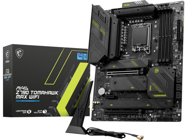 MSI MAG Z790 TOMAHAWK MAX WIFI LGA 1700(14th 13th 12th Gen) DDR5 ATX 8x SATA 6G 4x M.2 Wi-Fi 7 Bluetooth 2.5Gbps LAN Motherboard