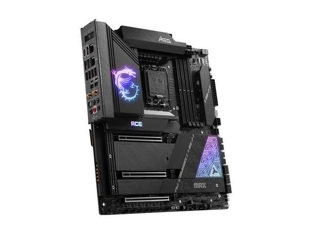 MSI MEG Z790 ACE MAX LGA 1700 Intel Z790 SATA 6Gb/s Extended ATX DDR5 2x Intel 2.5Gbps LAN PCI-E x16 slot Wi-Fi 7 5x M.2 Motherboard
