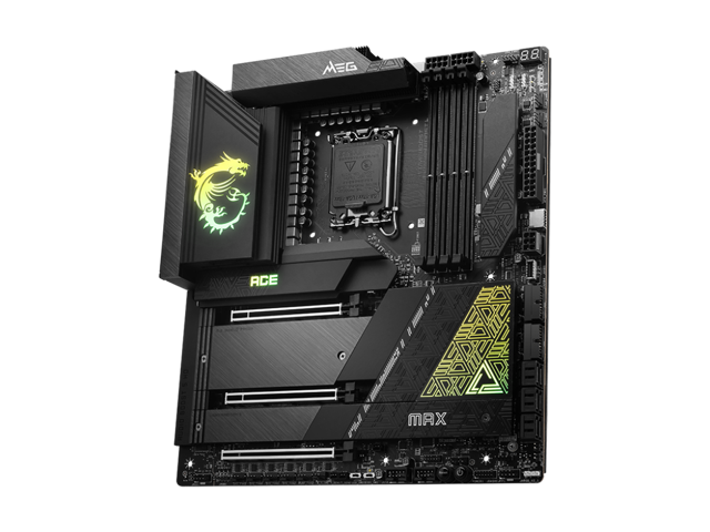 MSI MEG Z790 ACE MAX LGA 1700 Intel Z790 SATA 6Gb/s Extended ATX DDR5 2x Intel 2.5Gbps LAN PCI-E x16 slot Wi-Fi 7 5x M.2 Motherboard