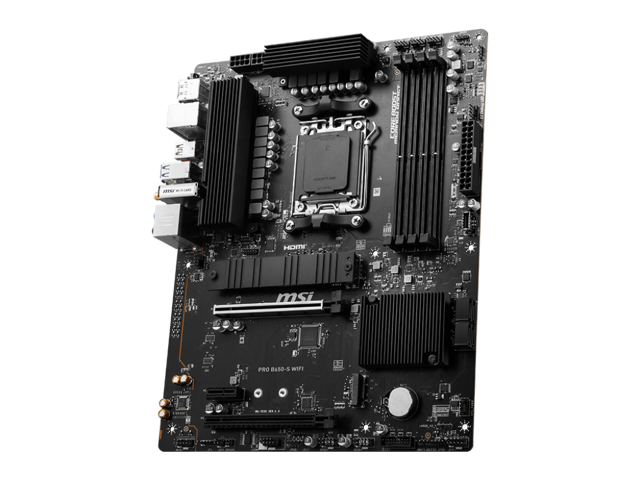 MSI PRO B650-S WIFI AM5 AMD B650 Ryzen 7000 DDR5 PCI-E x16 slot Wi-Fi 6E Bluetooth SATA 6Gb/s ATX Motherboard