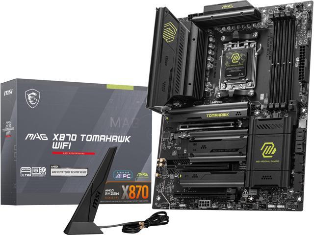 MSI - MAG X870 TOMAHAWK WIFI (Socket AM5) AMD X870 ATX DDR5 Wi-Fi 7 Motherboard - Black - image 7