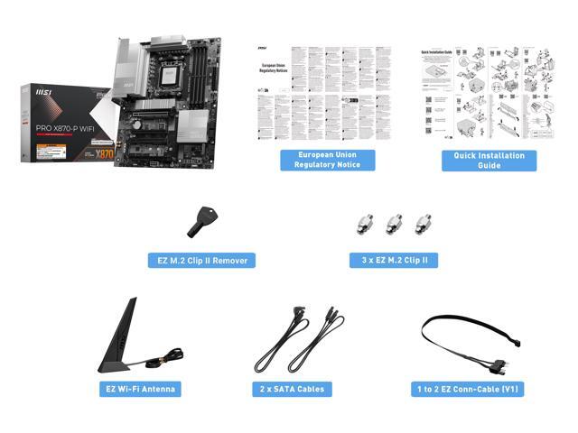 MSI - PRO X870-P WIFI (Socket AM5) AMD X870 ATX DDR5 Wi-Fi 7 Motherboard - Black - image 8