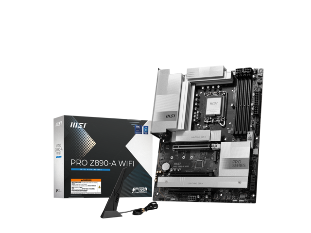 MSI - PRO Z890-A WIFI (Socket LGA 1851) Intel Z890 ATX DDR5 Wi-Fi 7 Motherboard - Black - image 3