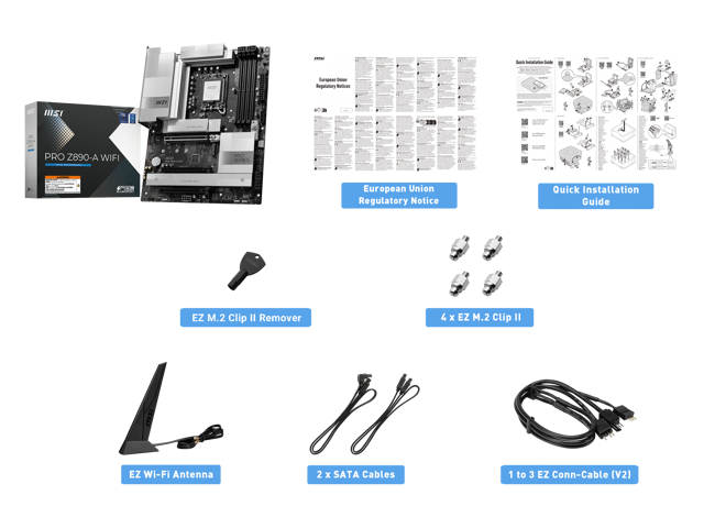MSI - PRO Z890-A WIFI (Socket LGA 1851) Intel Z890 ATX DDR5 Wi-Fi 7 Motherboard - Black - image 8