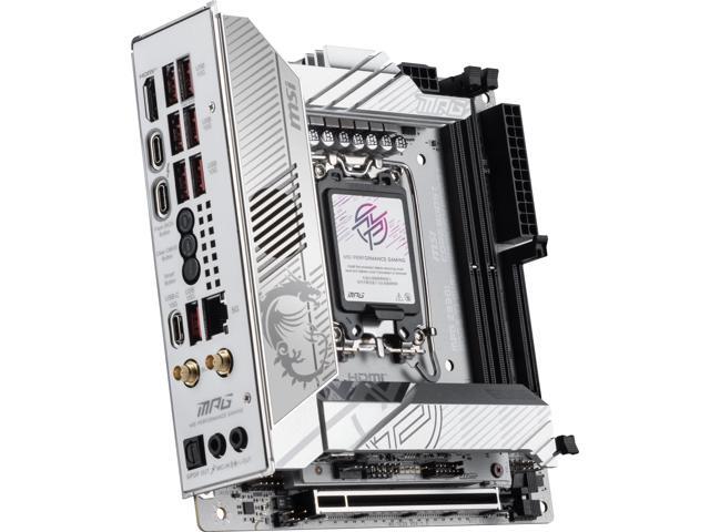 MSI - MPG Z890I EDGE TI WIFI (Socket 1851) Intel Z890 Mini-ITX DDR5 Wi-Fi 7 Motherboard - Gray White/Matt - image 7