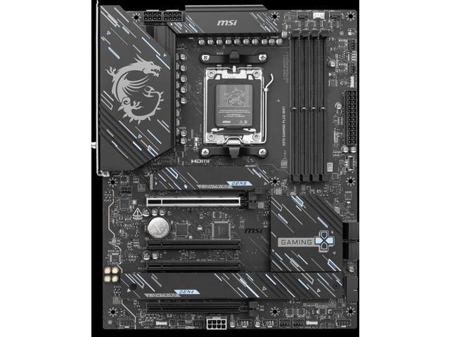 MSI - X870 GAMING PLUS WIFI (Socket AM5) AMD X870 ATX DDR5 Wi-Fi 7 Motherboard - Black - image 3
