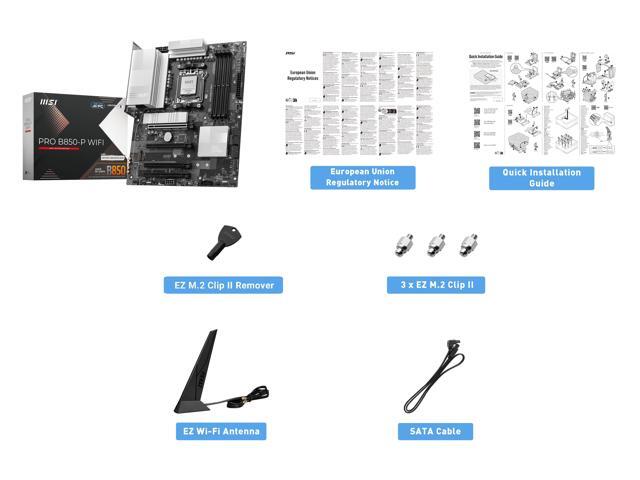 MSI - PRO B850-P WIFI (Socket AM5) AMD B850 ATX DDR5 Wi-Fi 7 Motherboard - Black - image 8