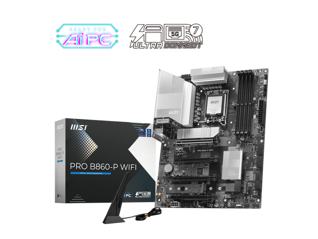 MSI PRO B860-P WiFi Motherboard, ATX - Supports Intel Core Ultra Processors (Series 2), LGA 1851 - 12 DRPS, DDR5 Memory Boost (8600+ MT/s OC), PCIe...