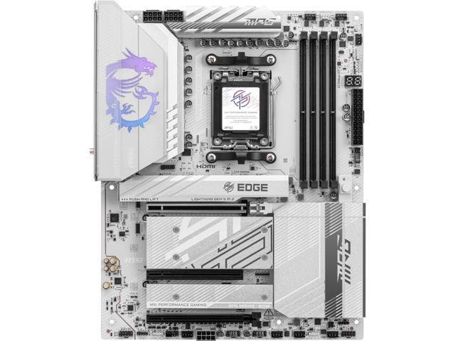 MSI - B850 EDGE TI WIFI (Socket AM5) AMD B850 ATX DDR5 Wi-Fi 7 Motherboard - Gray - image 3