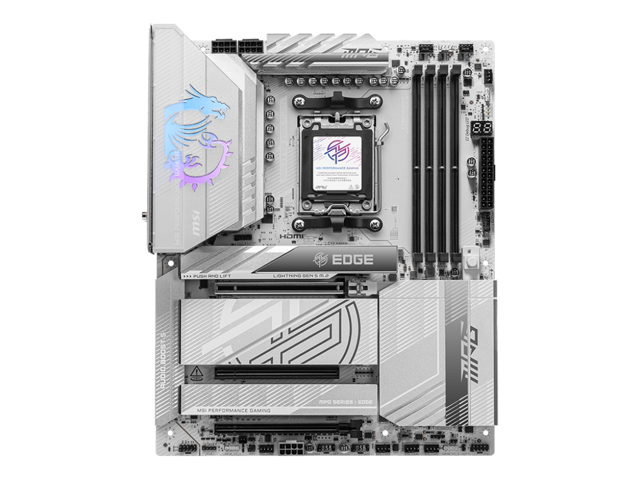 MSI - MPG X870E EDGE TI WIFI (Socket AM5) AMD X870E ATX DDR5 Wi-Fi 7 Motherboard - Gray - image 3