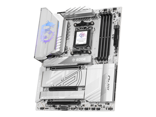 MSI - MPG X870E EDGE TI WIFI (Socket AM5) AMD X870E ATX DDR5 Wi-Fi 7 Motherboard - Gray - image 4
