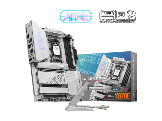 MSI MPG MPG X870E EDGE TI WIFI AM5 AMD X870E SATA 6Gb/s 5G LAN DDR5 M.2 Wi-Fi 7 ATX Motherboards