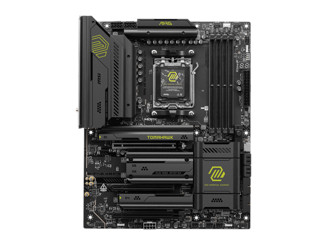MSI - MAG X870E TOMAHAWK WIFI (Socket AM5) AMD X870 ATX DDR5 Wi-Fi 7 Motherboard - Black - image 3