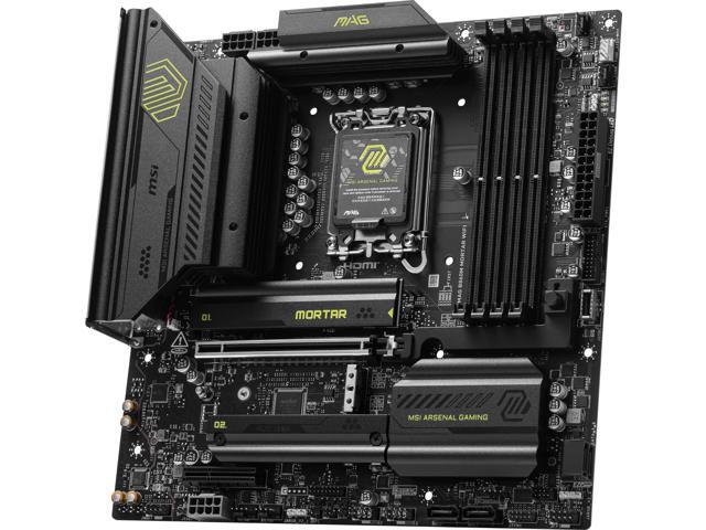 MSI MAG B860M MORTAR WIFI LGA 1851 Intel B860 SATA 6Gb/s DDR5 CI-E x16 slot M.2 5Gbps LAN Wi-Fi 7 Micro ATX Motherboard