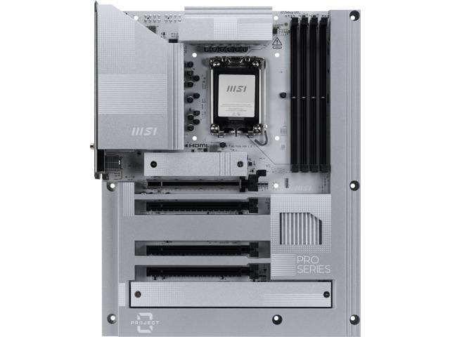 MSI - PRO Z890-S WIFI PZ (Socket 1851) Intel Z890 ATX DDR5 Wi-Fi 7 Motherboard - Gray White - image 3