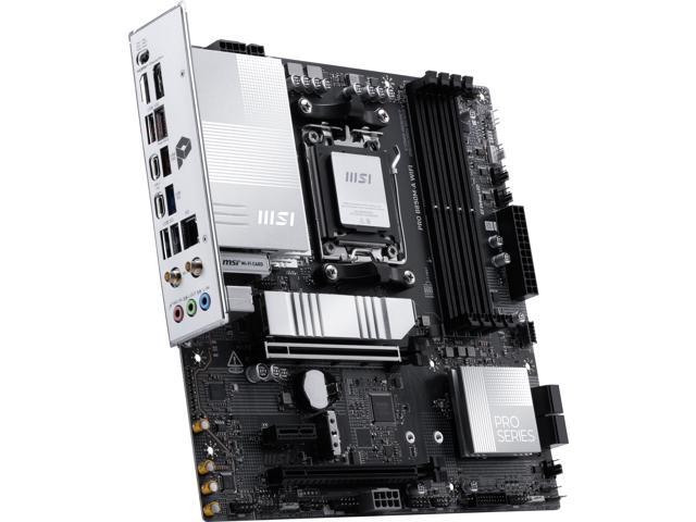 MSI PRO B850M-A WIFI AM5, Wi-FI 7, 5G LAN, SATA 6Gbps, Bluetooth 5.4, double M.2 support,Micro ATX AMD Motherboard