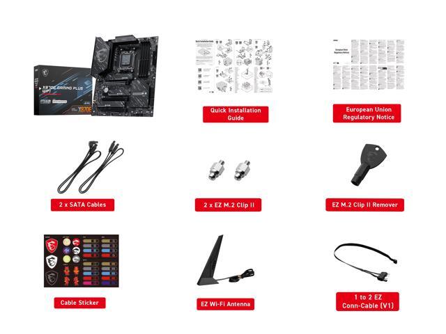 MSI - X870E GAMING PLUS WIFI (Socket AM5) AMD X870E ATX DDR5 Wi-Fi 7 Motherboard - Black - image 6