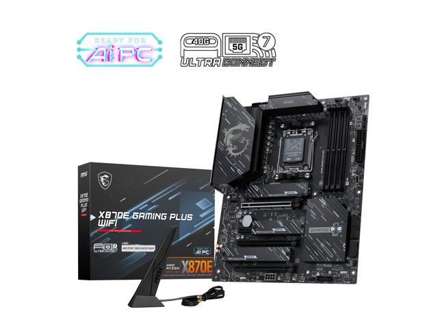 MSI - X870E GAMING PLUS WIFI (Socket AM5) AMD X870E ATX DDR5 Wi-Fi 7 Motherboard - Black - image 7
