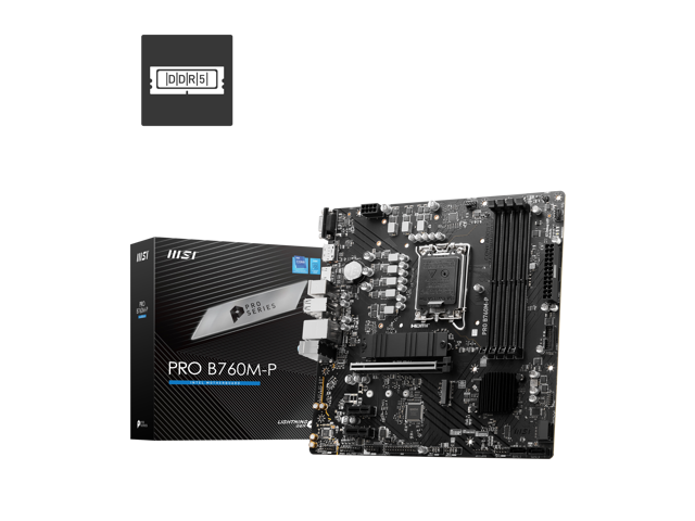 MSI PRO B760M-P LGA 1700 Intel B760 SATA 6Gb/s Micro ATX Motherboard