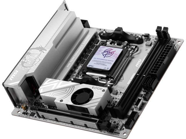 MSI - MPG B850I EDGE TI WIFI (Socket AM5) AMD B850 IATX DDR5 Wi-Fi 7 Motherboard - Gray White/Matt - image 5