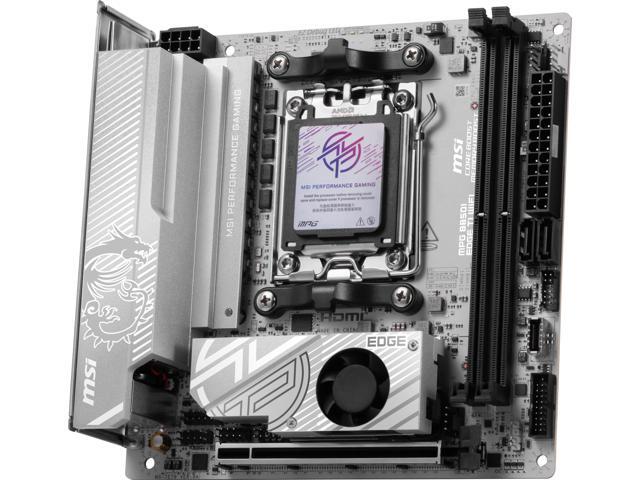 MSI - MPG B850I EDGE TI WIFI (Socket AM5) AMD B850 IATX DDR5 Wi-Fi 7 Motherboard - Gray White/Matt - image 6
