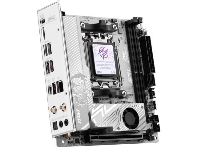 MSI - MPG B850I EDGE TI WIFI (Socket AM5) AMD B850 IATX DDR5 Wi-Fi 7 Motherboard - Gray White/Matt - image 7