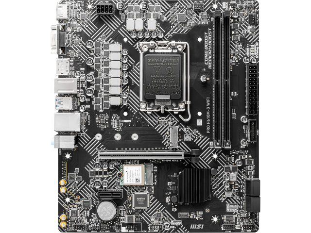 MSI PRO H610M-G WIFI LGA 1700 Intel H610 HDMI SATA 6Gb/s USB 3.1 Micro ATX Motherboards-Intel