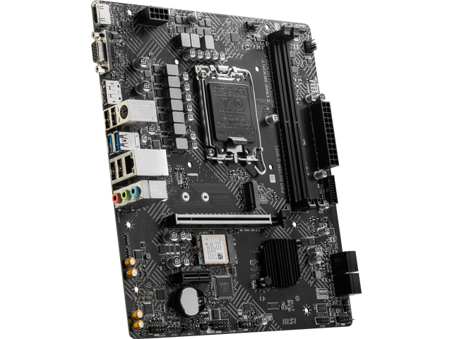 MSI PRO H610M-G WIFI LGA 1700 Intel H610 HDMI SATA 6Gb/s USB 3.1 Micro ATX Motherboards-Intel