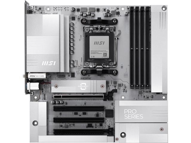 MSI PRO B850M-A WiFi PZ Motherboard, mATX - Supports AMD Ryzen 9000/8000/7000 Processors, AM5 - DDR5 Memory Boost (8200+ MT/s OC), PCIe 5.0 x16 &...