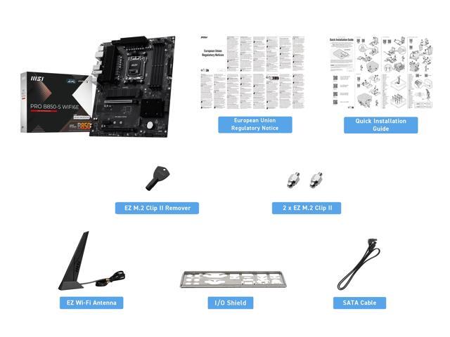 MSI - PRO B850-S WIFI6E(Socket AM5) AMD B850 ATX DDR5 Wi-Fi 6E Motherboard - Black - image 7