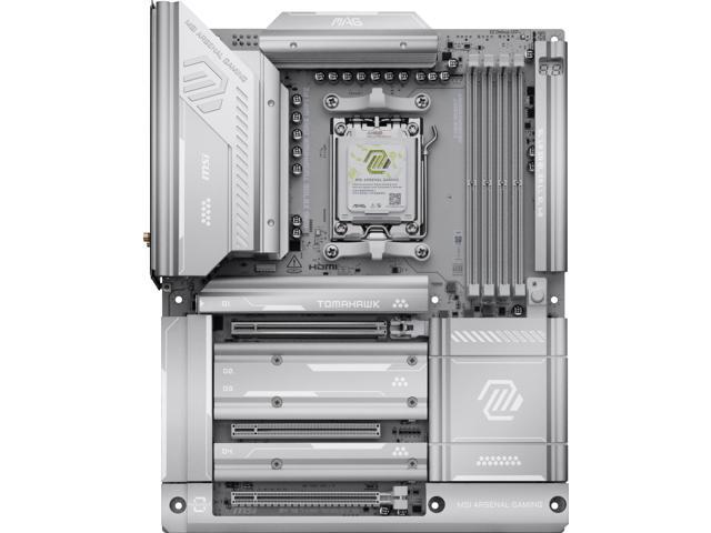 MSI MAG X870E TOMAHAWK MAX WIFI PZ AM5 AMD X870E Back Connect Motherboard, SATA 6Gb/s M.2 DDR5 Wi-Fi 7 5G LAN ATX Motherboards