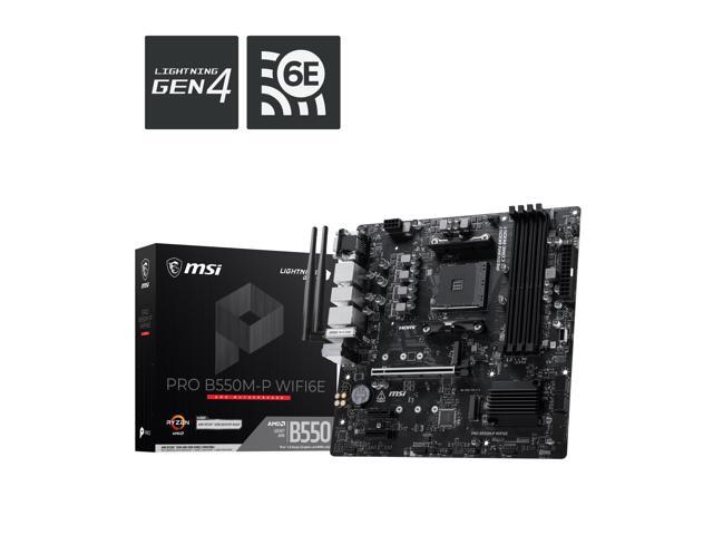 MSI PRO B550M-P WIFI6E AM4 Micro ATX Motherboard