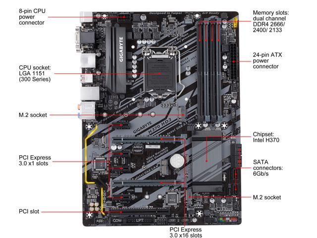 GIGABYTE H370 HD3 LGA 1151 (300 Series) ATX Intel Motherboard