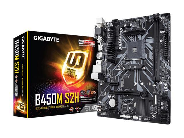 GIGABYTE B450M S2H AM4 Micro ATX AMD Motherboard