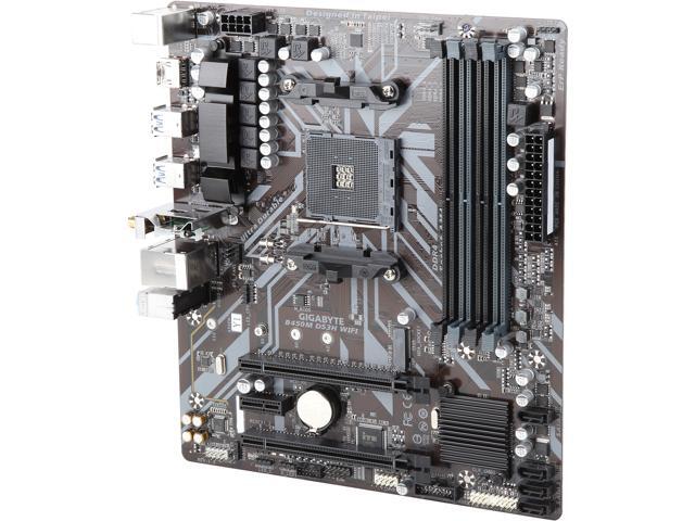 Open Box - GIGABYTE B450M DS3H WIFI AM4 Micro ATX AMD Motherboard