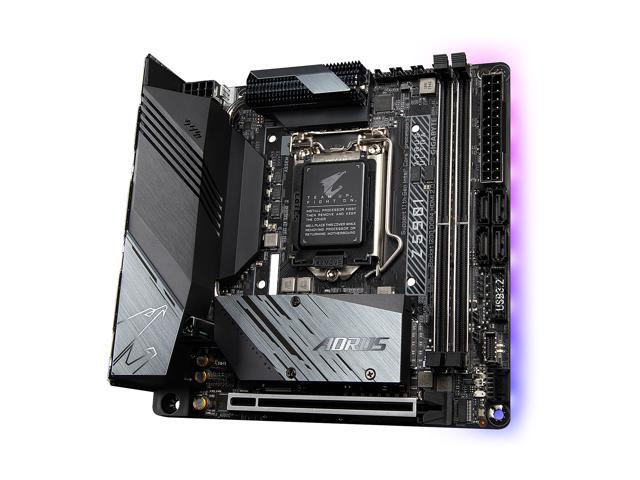GIGABYTE Z590I AORUS ULTRA LGA 1200 Intel Z590 Mini-ITX Motherboard with Dual M.2, PCIe 4.0, USB 3.2 Gen2X2 Type-C, Intel WIFI 6, Intel i225V 2.5GbE