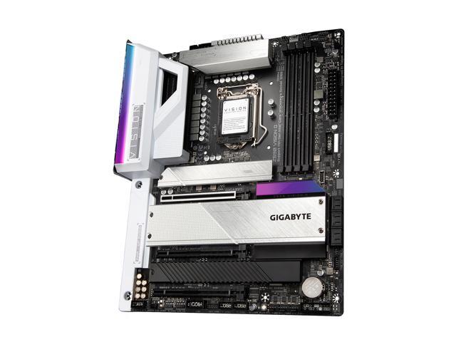 GIGABYTE Z590 VISION G LGA 1200 Intel Z590 ATX Motherboard with 4 x M.2, PCIe 4.0, USB 3.2 Gen2X2 Type-C, 2.5GbE LAN