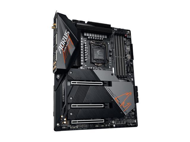 GIGABYTE Z590 AORUS MASTER LGA 1200 Intel Z590 ATX Motherboard with Triple M.2, PCIe 4.0, USB 3.2 Gen2X2 Type-C, Intel WIFI 6E, AQUANTIA 10GbE LAN