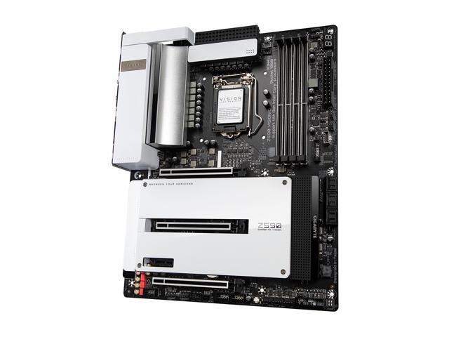 GIGABYTE Z590 VISION D LGA 1200 Intel Z590 ATX Motherboard with Triple M.2, PCIe 4.0, USB 3.2 Gen2X2 Type-C, Intel WIFI 6, Dual 2.5GbE LAN, Intel...