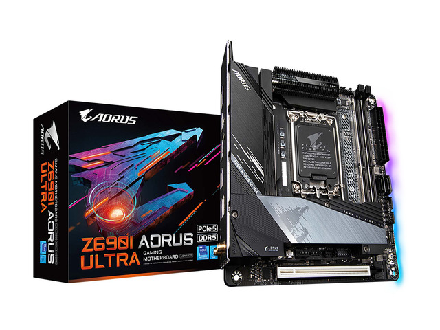 GIGABYTE Z690I AORUS ULTRA LGA 1700 Intel Z690 Mini-ITX Motherboard with DDR5, Dual M.2, PCIe 5.0, USB 3.2 Gen 2X2 Type-C, Intel WiFi 6, Intel 2.5...