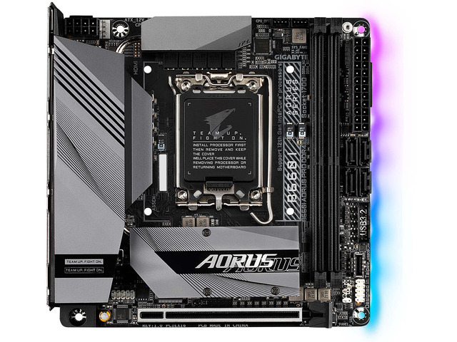 GIGABYTE B660I AORUS PRO DDR4 B660 Intel LGA 1700 Mini-ITX Motherboard with DDR4, Single M.2, PCIe 4.0, USB 3.2 Gen2 Type-C, WIFI 6 802.11ax, Intel...