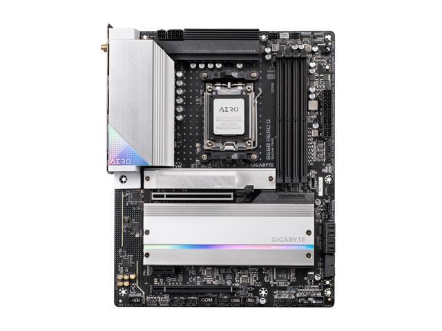 GIGABYTE B650 AERO G AM5 LGA 1718 AMD B650 ATX Motherboard with 5-Year Warranty, DDR5, PCIe 5.0 M.2, PCIe 5.0, USB 3.2 Gen2X2 Type-C, Wi-Fi 6E,...