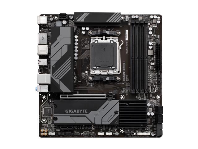 GIGABYTE B650M DS3H AM5 LGA 1718 AMD B650 M-ATX Motherboard with 5-Year Warranty, DDR5, PCIe 4.0 M.2, PCIe 4.0, USB 3.2 Gen2X2 Type-C,, 2.5GbE LAN