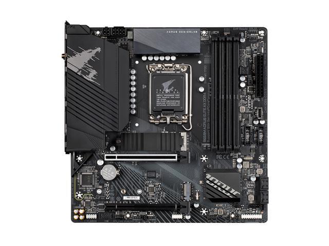 GIGABYTE B660M AORUS ELITE AX DDR4 B660 Intel LGA 1700 Micro-ATX Motherboard with DDR4, Dual M.2, PCIe 4.0, USB 3.2 Gen2 Type-C, WIFI 6E, 2.5GbE LAN