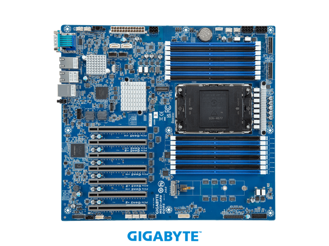 GIGABYTE MS33-AR0 Extended ATX Server Motherboard, 4th Gen. Intel Xeon Scalable Processors, Intel C741 Chipset, Single processor, LGA 4677.